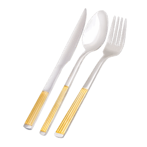 KC Premium 4Piece Golden & Silver Cutlery Set